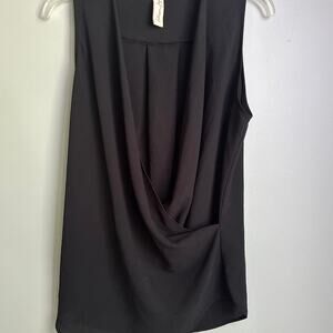 Allison Joy by Evereve, black, wrap tank top, women’s small